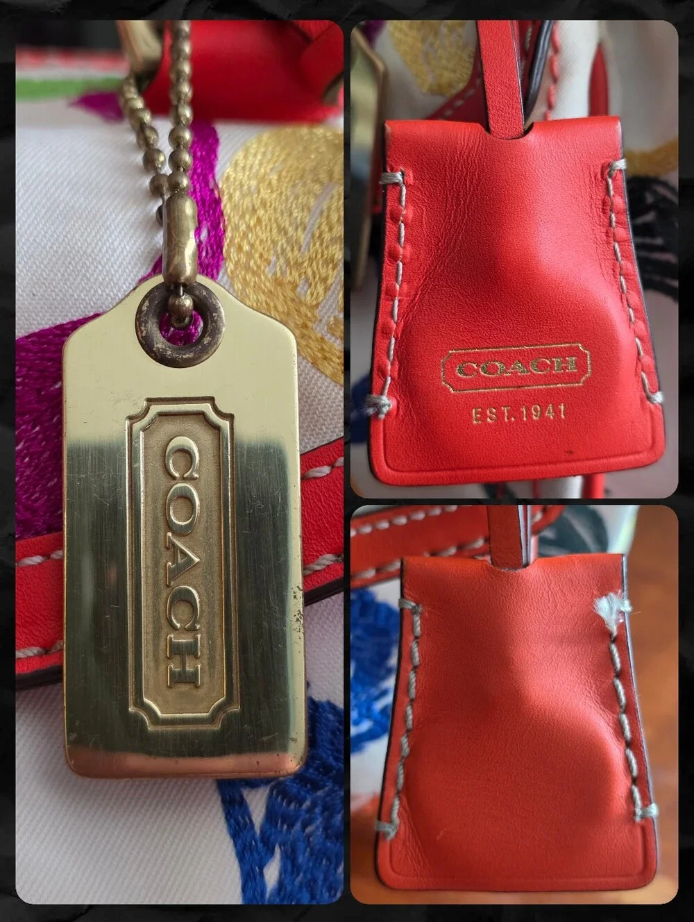 Coach 1857 Legacy Scribble Stitch Turnlock Satchel White Multicolor Bag Y2K